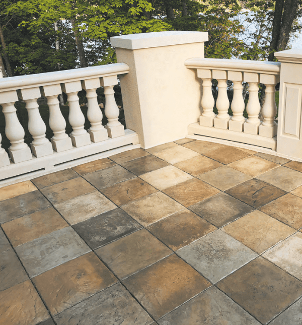 Balcony view with some tiles design