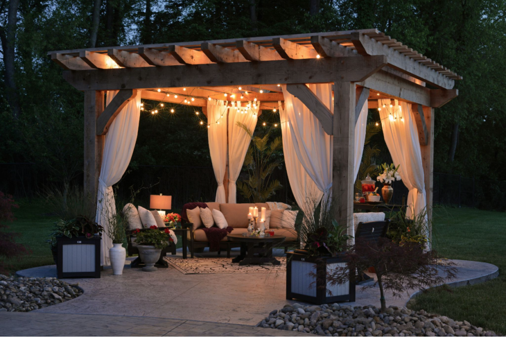 Outdoor pergola design.